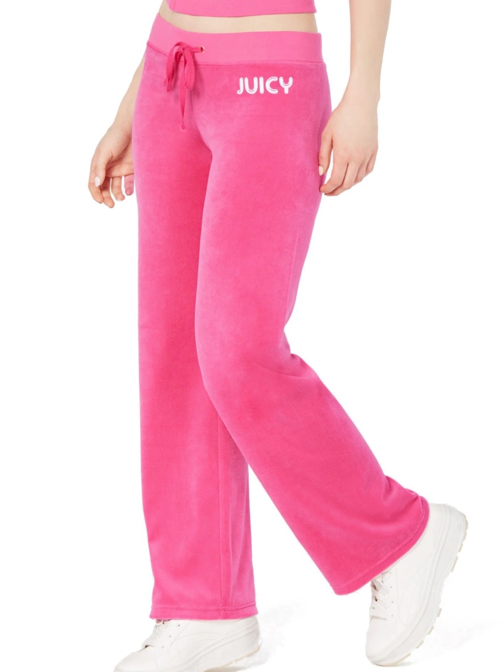 Juicy Couture Black Label Velour Track Pants in Color Marvista Pink BNWOT